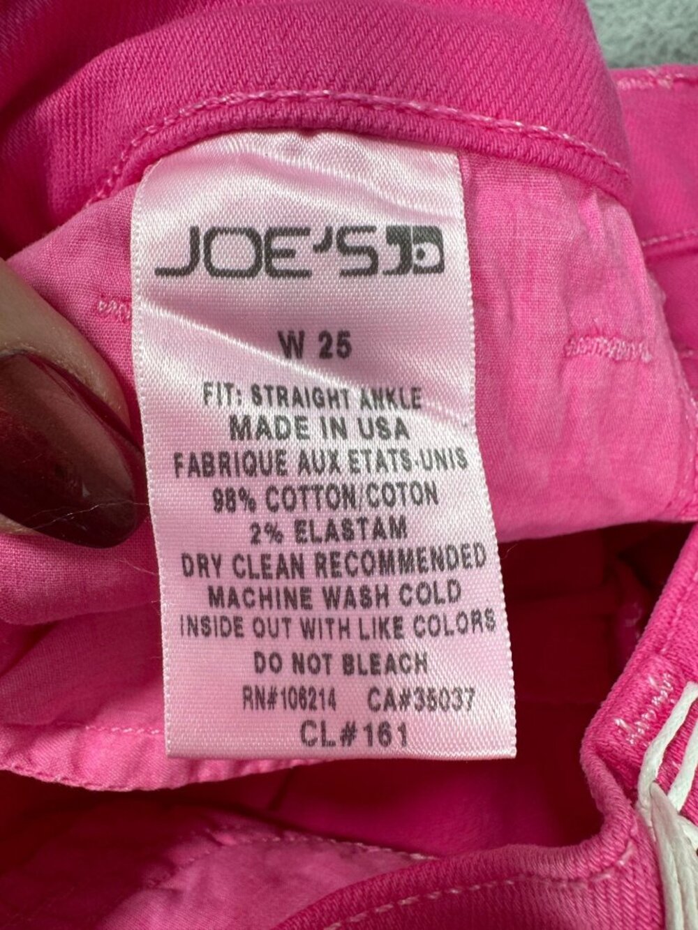 Joes Jeans Straight Ankle Pink Glo Junior Womens W25 Office Casual Retro - Picture 6 of 12